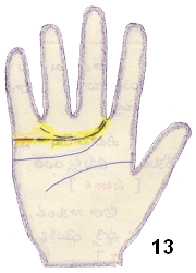 Palmistry girdle of venus